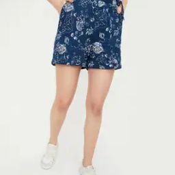 Floral Print Shorts with Insert Pockets-image-77