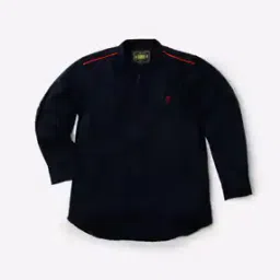 Zip-Front Shirt with Contrast Piping-image-15