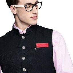 Self-Design Nehru jacket with Welt Pockets-image-30