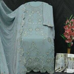 Women Embroidered Semi-Stitched Straight Dress Material-image-86