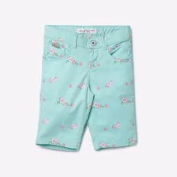 Floral Print Flat-Front Shorts-23