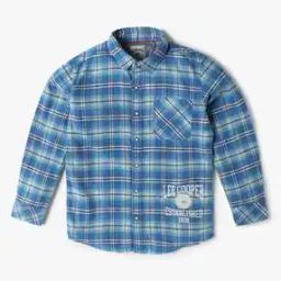 Boys Checked Relaxed Fit Shirt-picture-16