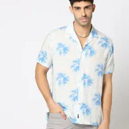 Men Floral Print Regular Fit Shirt-image-83