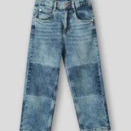 Boys Heavily Washed Baggy Jeans-image-6