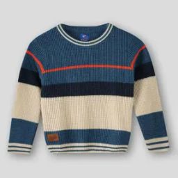 Boys Colourblock Round-Neck Sweater-image-15