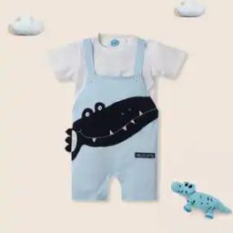 Unisex Embroidery Dungaree Set-picture-12
