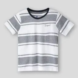 Boys Striped Relaxed Fit Crew-Neck T-Shirt-image-39