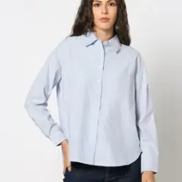 rio Women Striped Regular Fit Shirt with Patch Pocket-picture-5