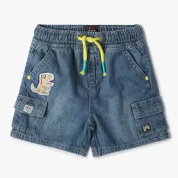 Boys Washed Regular Fit Cargo Shorts-picture-36