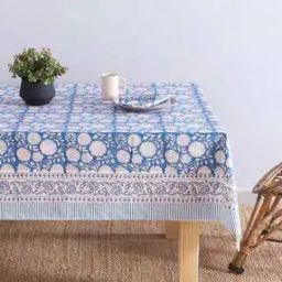 Floral Print 8-Seater Table Cover with Napkins-47