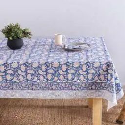 Floral Print 4-Seater Table Cover with Napkins-38