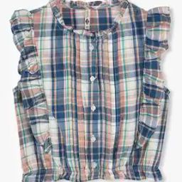 Girls checked Regular Fit Top-image-10