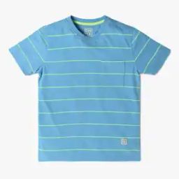 Boys Striped Regular Fit Crew-Neck T-Shirt-image-94