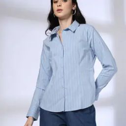 Women Striped Relaxed Fit Shirt-image-67