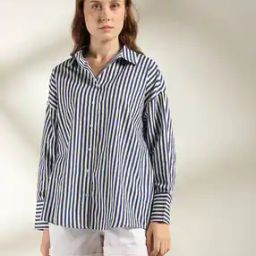 Women Striped Relaxed Fit Shirt-image-15