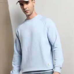 Men Heathered Regular Fit Crew-Neck Sweatshirt-image-86