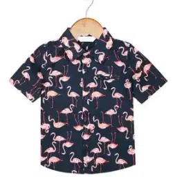 Boys Printed Regular Fit Shirt with Welt Pocket-image-41