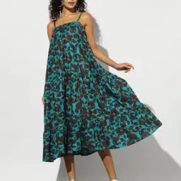 Leaf Print Tiered Dress-picture-20