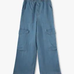 Girls Mid-Rise Wide-Leg Cargo Jeans-image-35