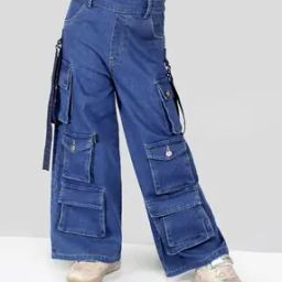 Girls Flared Cargos with Elasticated Waistband-picture-20