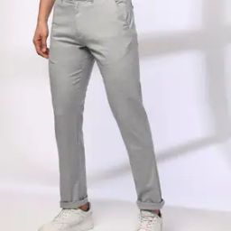 Men Tapered Fit Flat-Front Trousers-image-41
