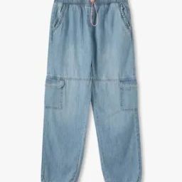 Girls Mid-Wash Jogger Jeans-image-95