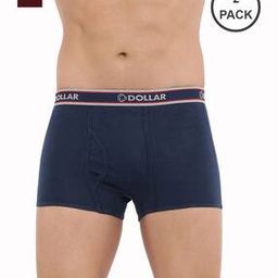 Pack of 2 Men Solid Combed Cotton Double Pouch Support Trunks-image-61
