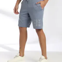 Men Regular Fit Knit Shorts with Placement Print-image-17