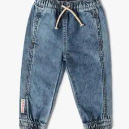 Boys Mid-Wash Cotton Regular Fit Jogger Jeans-image-32