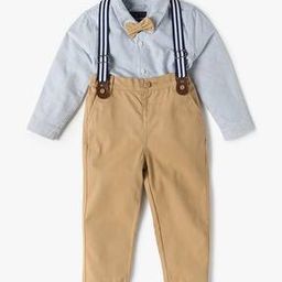 Boys Striped Dungaree with Shirt-image-24