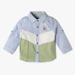 Boys Colourblock Regular Fit Cotton Shirt-48