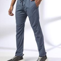 Men Slim Fit Flat-Front Trousers-image-60