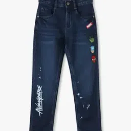 Boys Mid-Wash Straight Fit Jeans-image-73