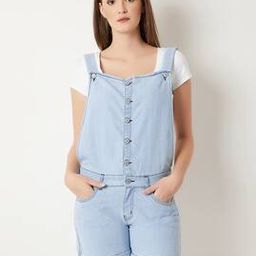 Button-Down Denim Dungaree-38