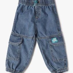 Mid-Wash Cargo Jogger Jeans-image-76