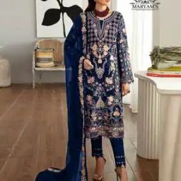 Women Embellished Semi-Stitched Straight Dress Material-image-3