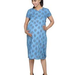 Block Print Shift Dress with Back Tie-Up-image-26