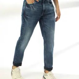Men Mid-Wash Slim Fit Jeans-image-82