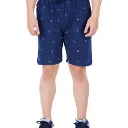 Micro Print Bermudas with Drawstring Waist-image-83