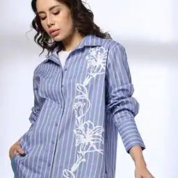 Women Striped Regular Fit Shirt-image-96