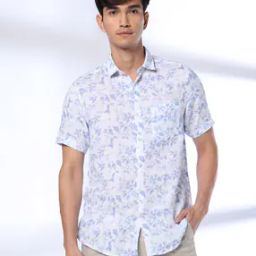 Men Floral Print Slim Fit Shirt-image-83