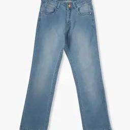 Girls Mid-Wash Straight Fit Jeans-image-25