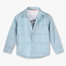 Boys Relaxed Fit Shirt with T-Shirt-image-76
