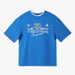 Boys Typographic Print Boxy Fit Round-Neck T-Shirt-image-84