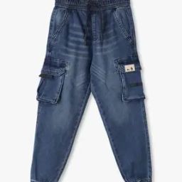 Boys Mid-Wash Straight Fit Joggers-image-71