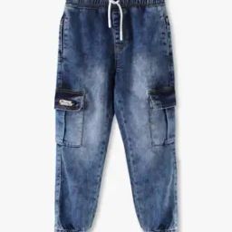 Boys Acid-Wash Relaxed Fit Jogger Jeans-image-45