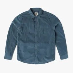 Boys Slim Fit Corduroy Shirt with Patch Pocket-94