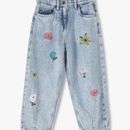 Girls Embroidered Balloon Fit Jeans-image-94