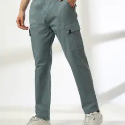 Men Loose Fit Flat-Front Cargo Pants-image-13