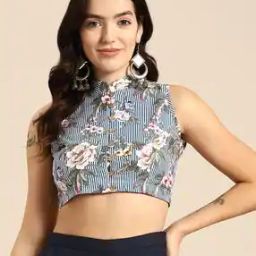 Women Floral Printed Front-Open Blouse-image-68